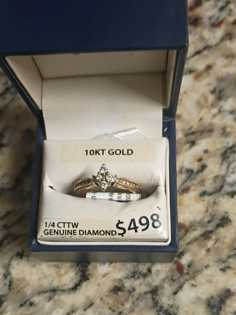 KEEPSAKE the Label 10K Gold Diamond Cluster Ring Set - Gold Size 7